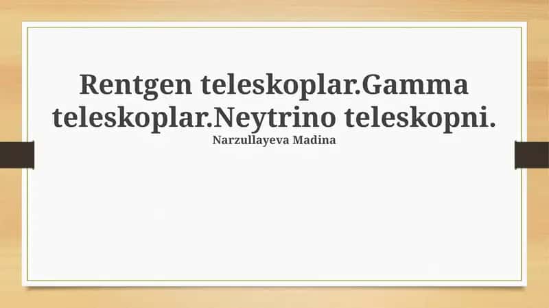 Neytrino Teleskoplari 1