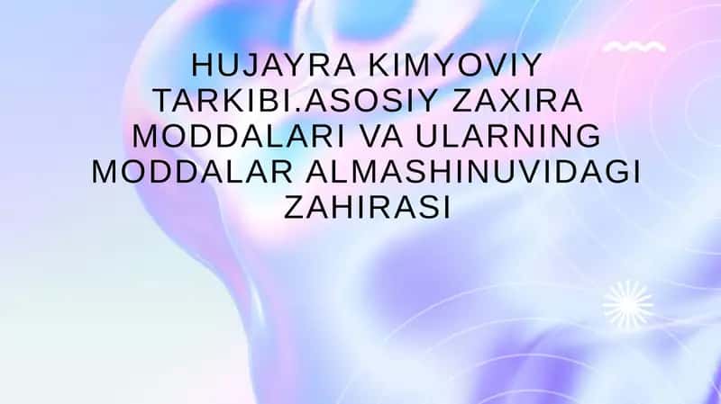 hujayra kimyoviy tarkibi 1