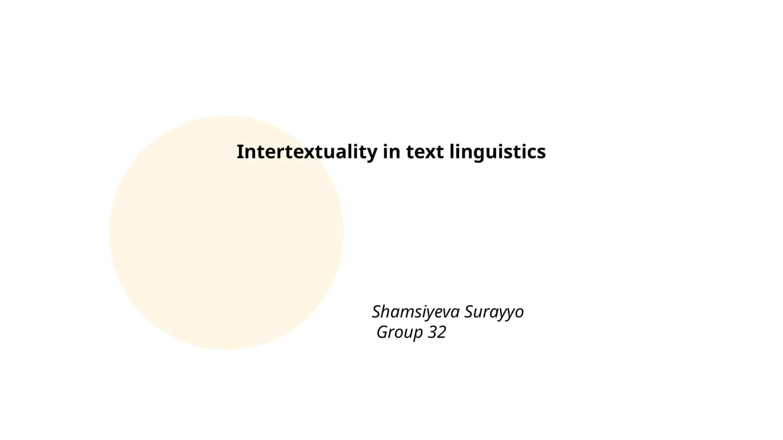 Intertextuality in text linguistics 1