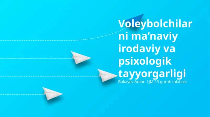 Volleybolchilarni ma'naviy-ruhiy tayyorlash asoslari 1