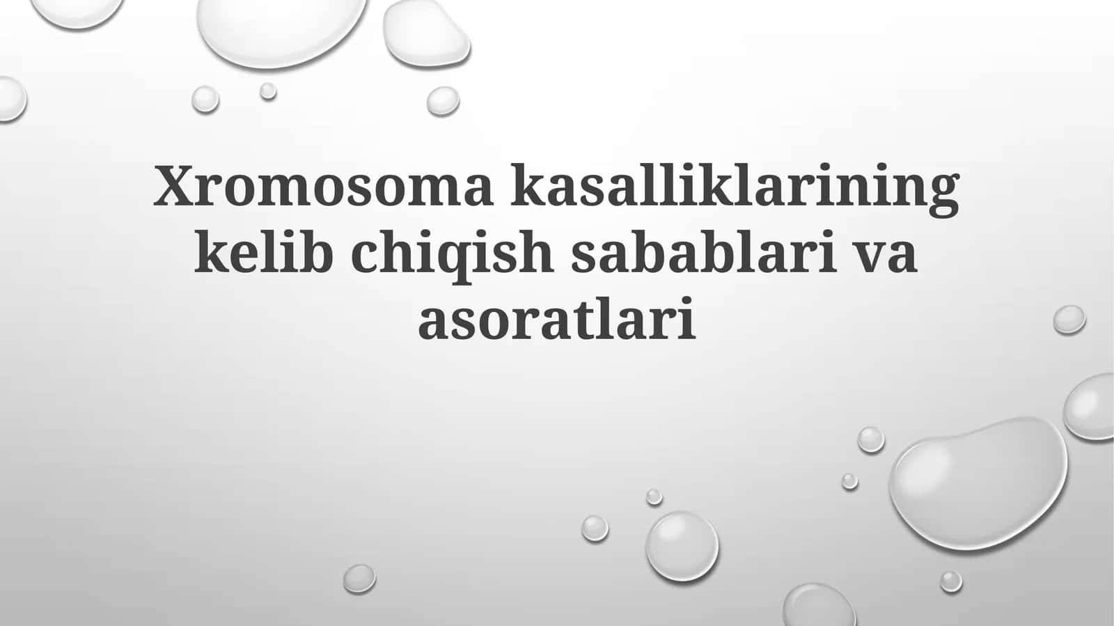 Kromosom buzilishlari 1