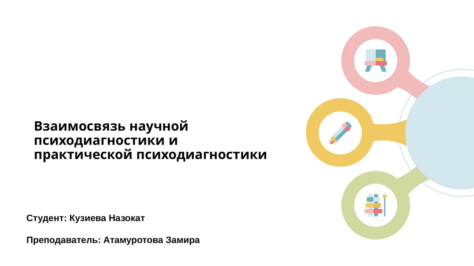 Взаимосвязь научной психодиагностики и практической психодиагностики 1