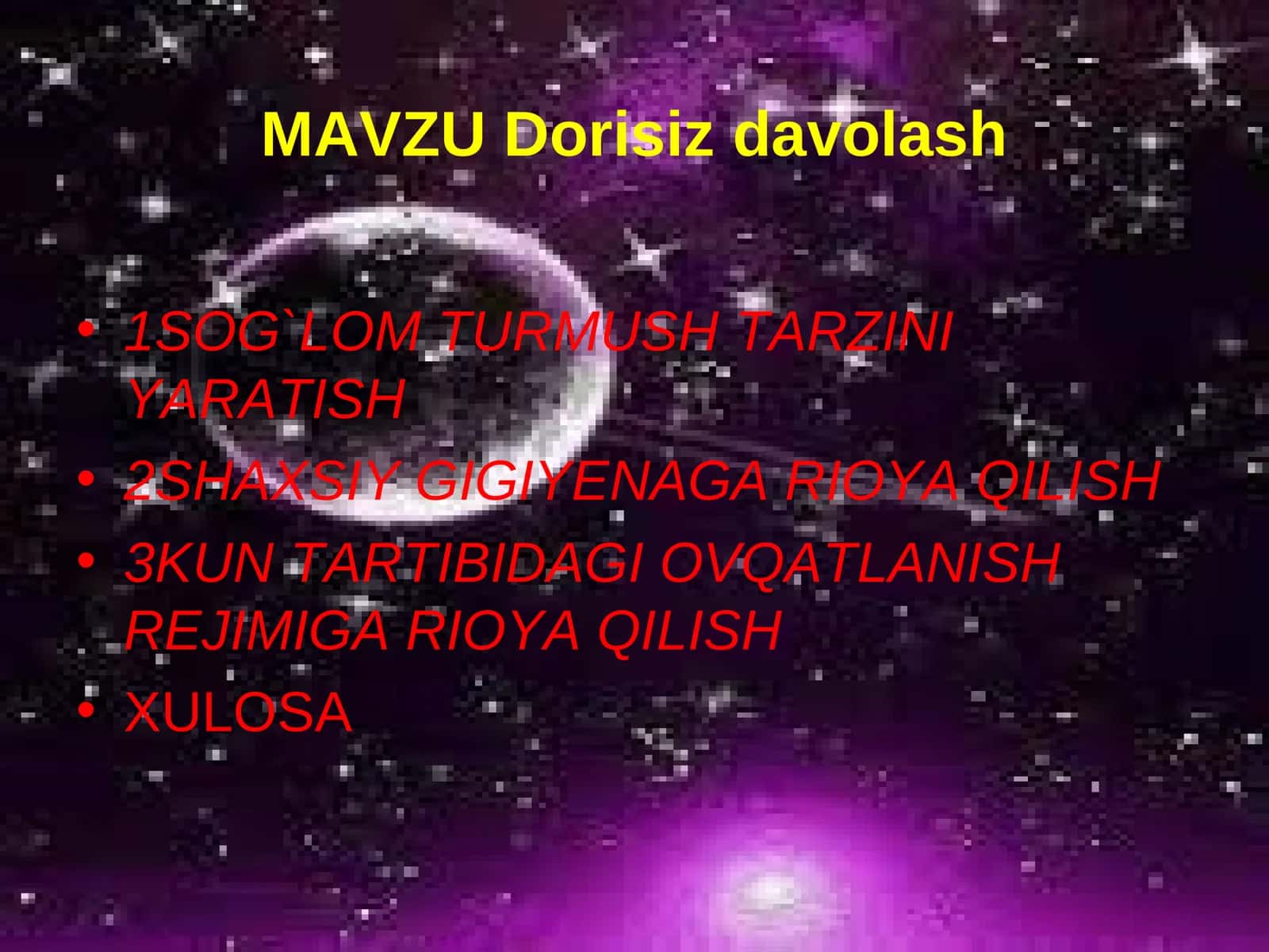 Dorisiz davolash 1