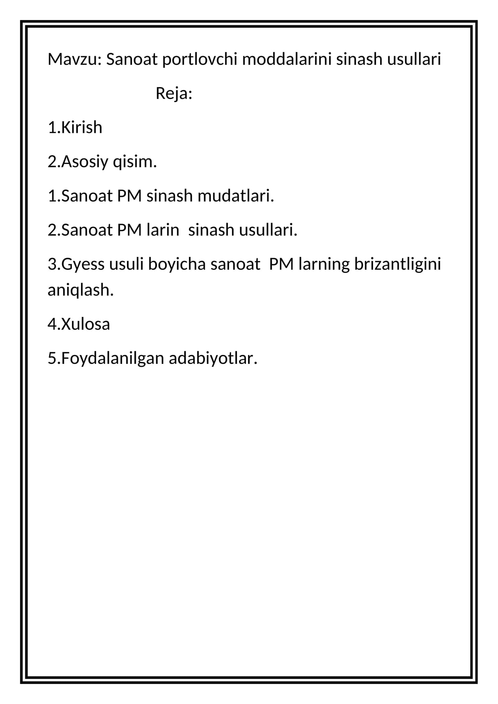 Sanoat portlovchi moddalarini sinash usullari 1