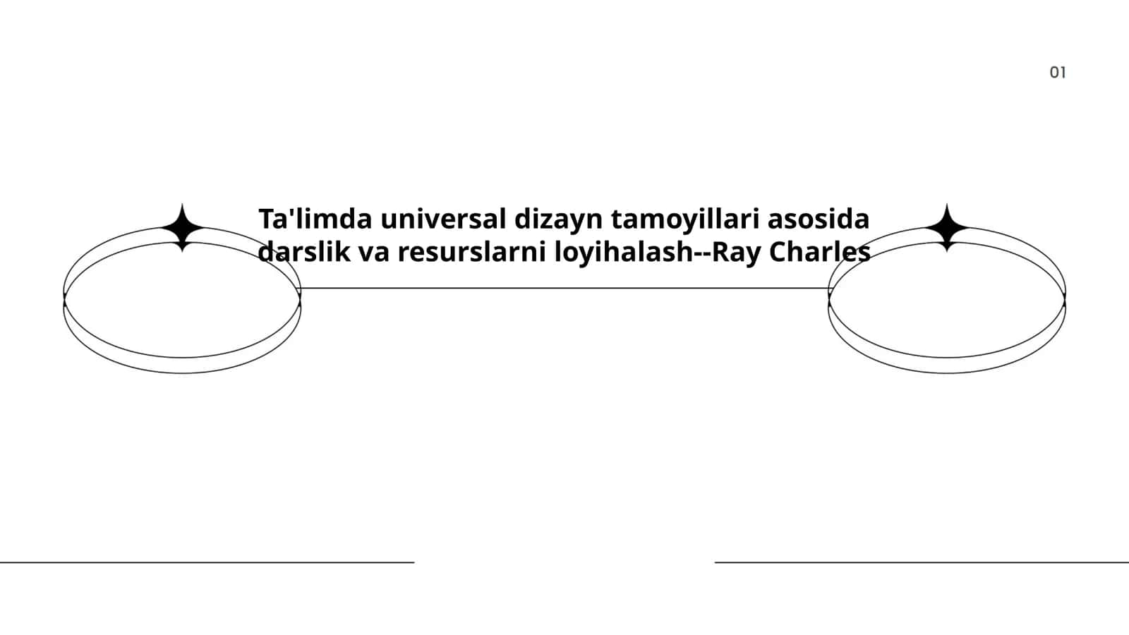 Ta'limda universal dizayn tamoyillari asosida darslik va resurslarni loyihalash--Ray Charles 1