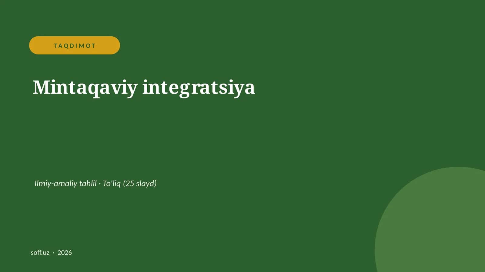 Mintaqaviy integratsiya Ilmiy-amaliy tahlil 1