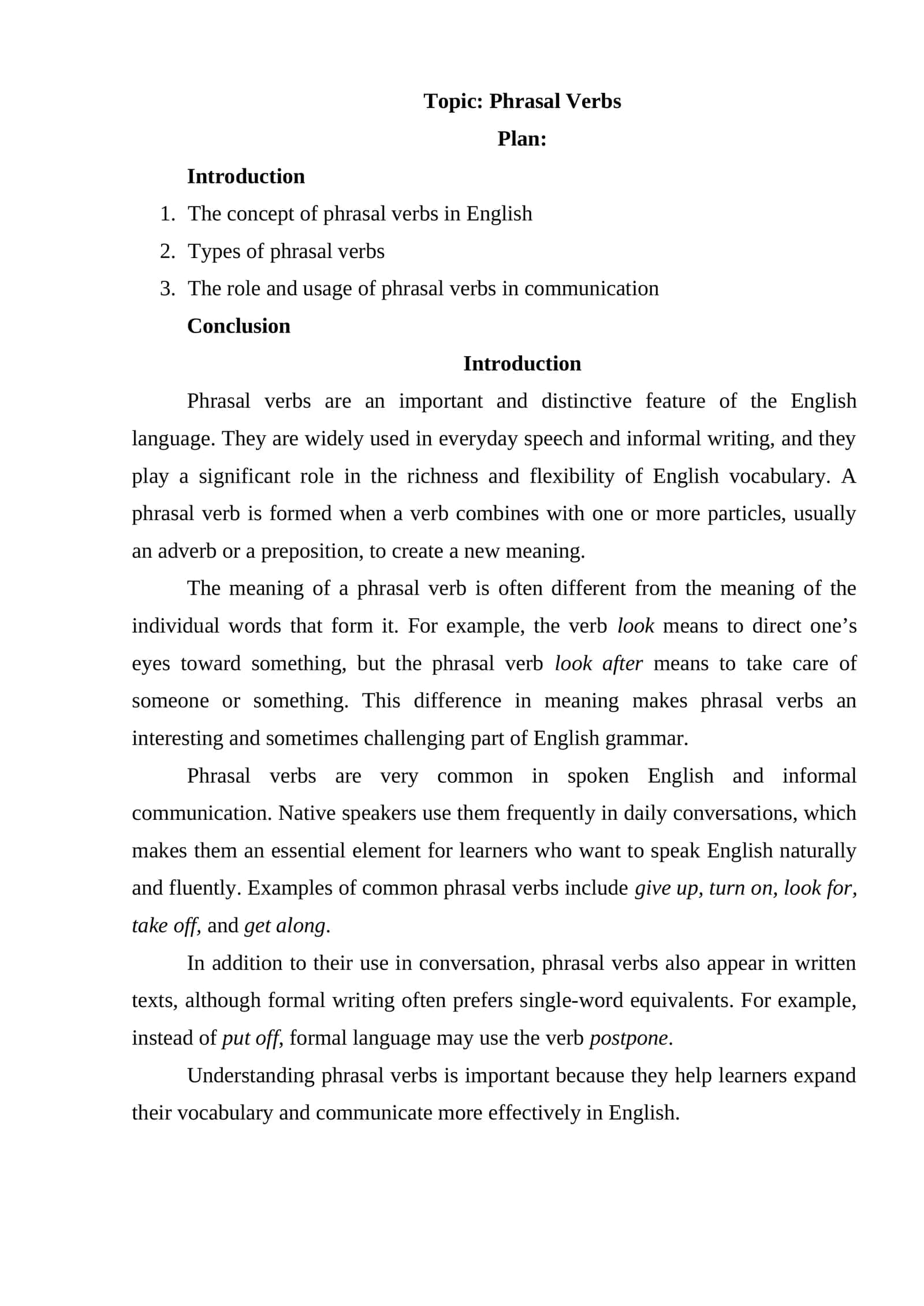 Phrasal Verbs 1