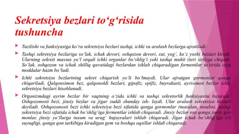 Sekretsiya bezlari 1