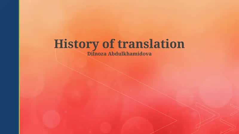 History of translation 1