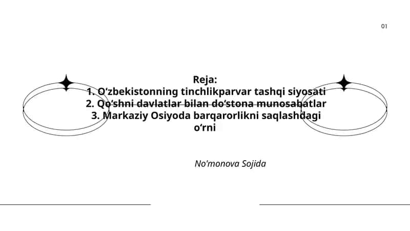 O‘zbekistonning tinchlikparvar tashqi siyosati 1