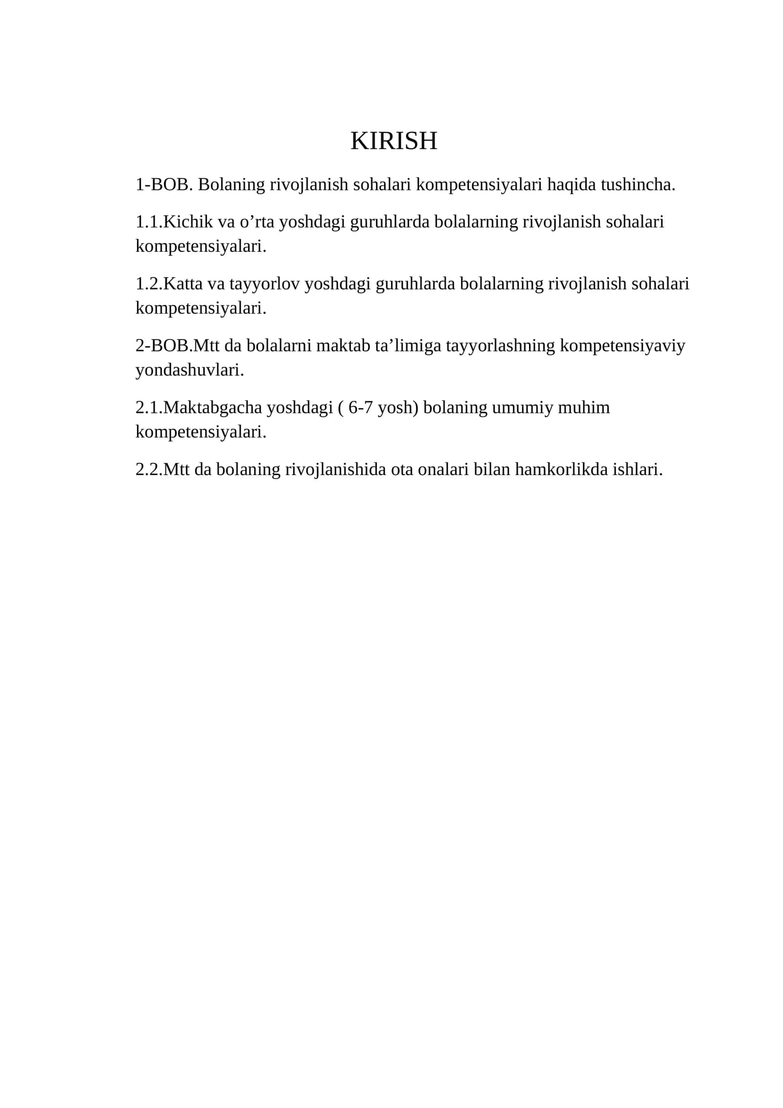 Bolaning rivojlanish sohalari kompetensiyalari haqida tushincha 1