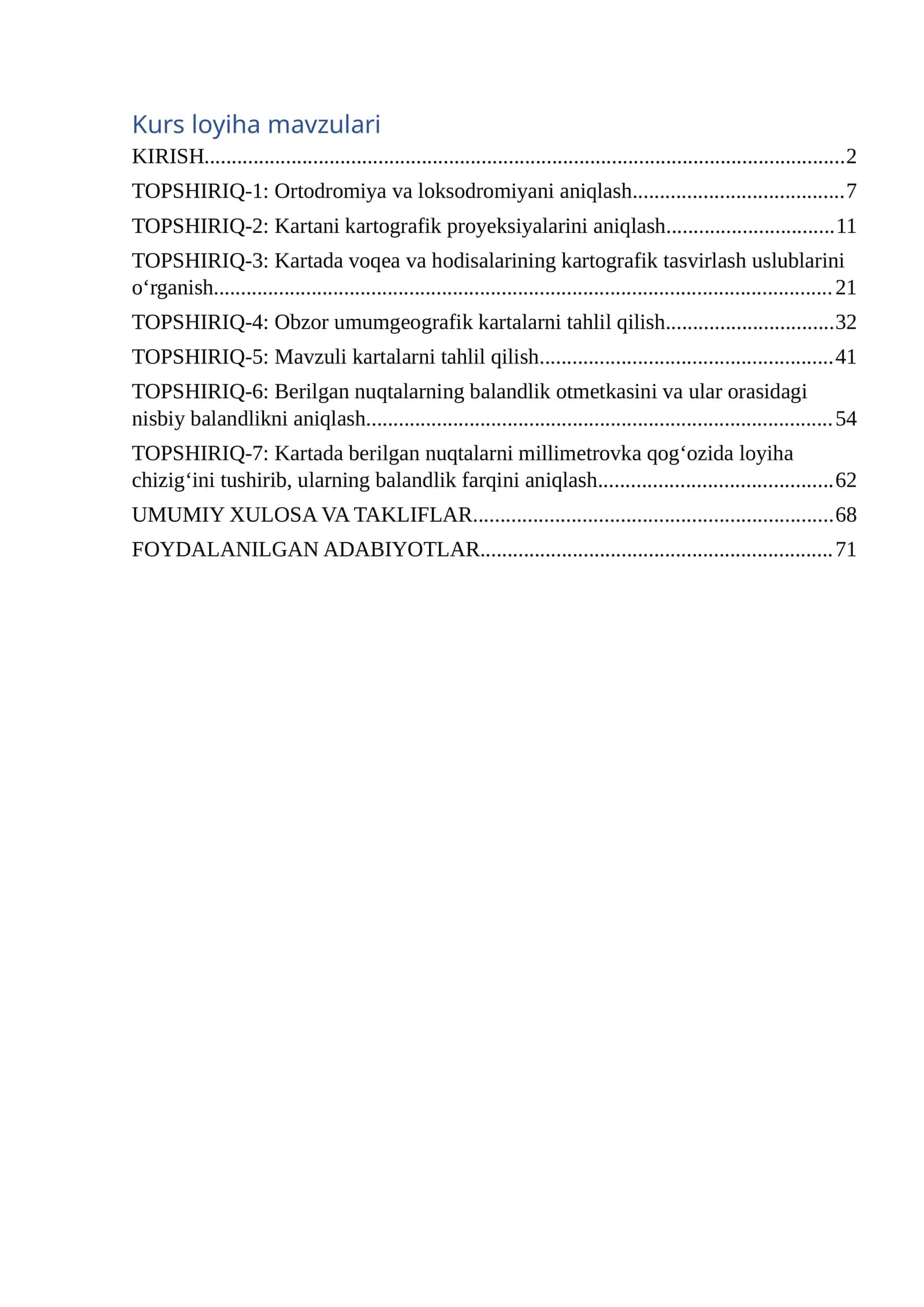 Geodeziya va Geoinformatika 1