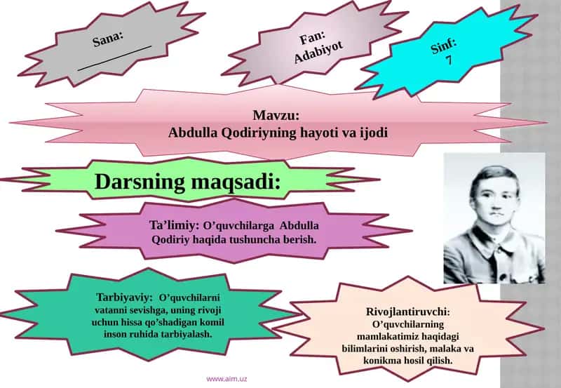 Abdulla Qodiriyning hayoti va ijodi 1
