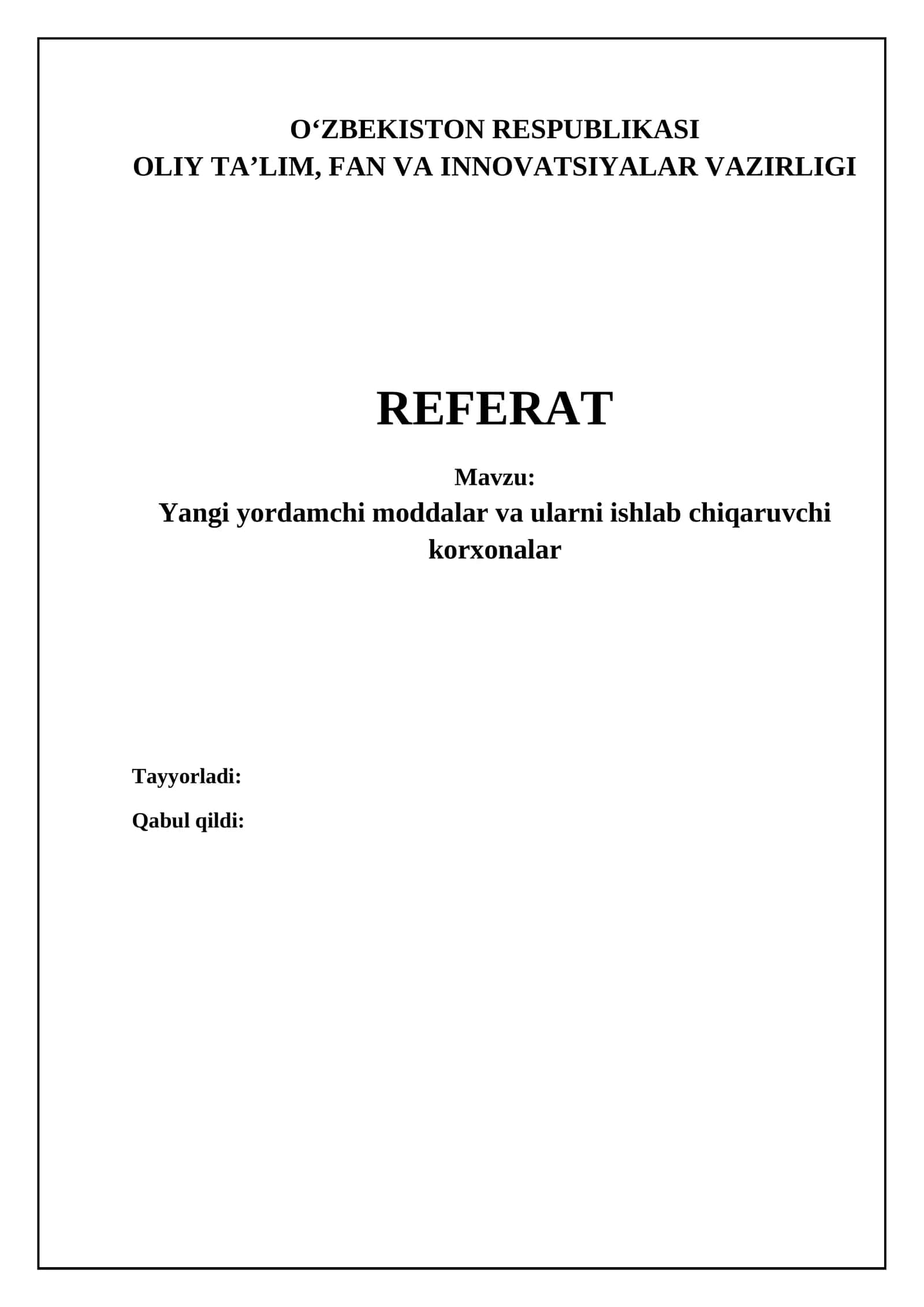 Farmatsevtika sanoati eksipientlar 1