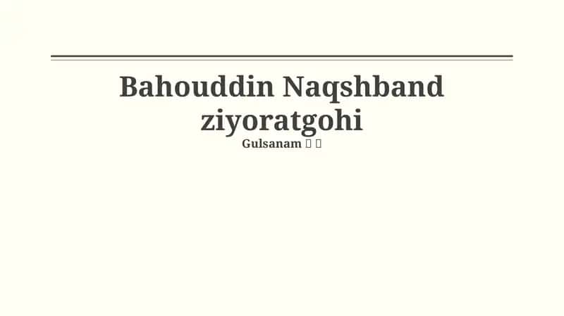 Bahouddin Naqshband ziyoratgohi 1