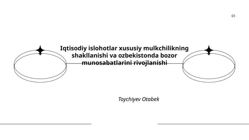 Xususiy mulkchilikning shakllanishi va ozbekistonda bozor munosabatlarini rivojlanishi 1