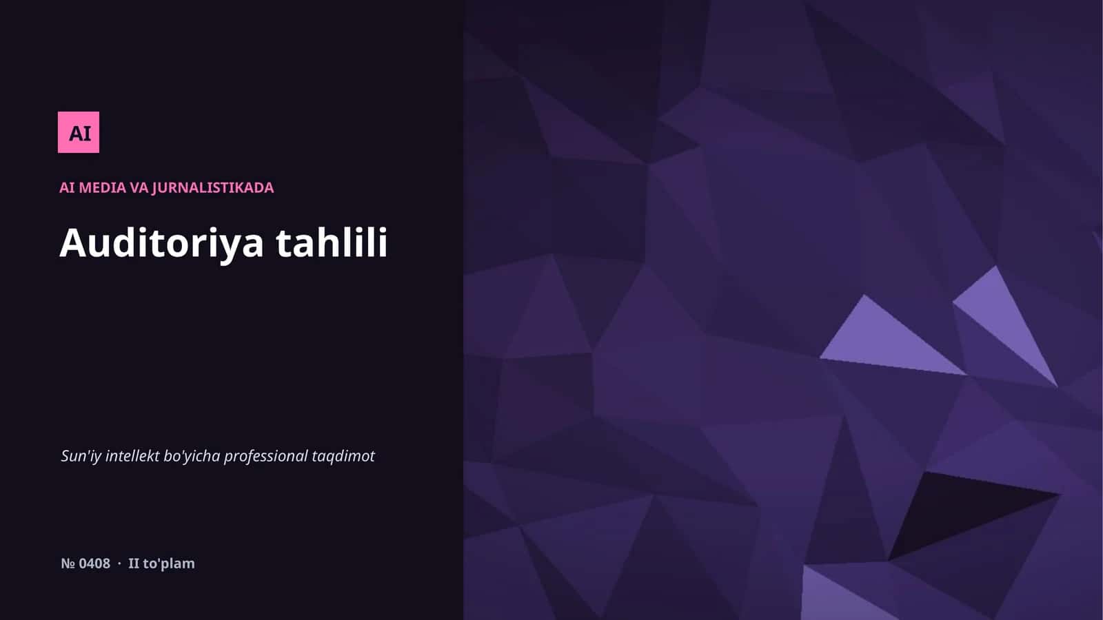 AI MEDIA VA JURNALISTIKADA 1