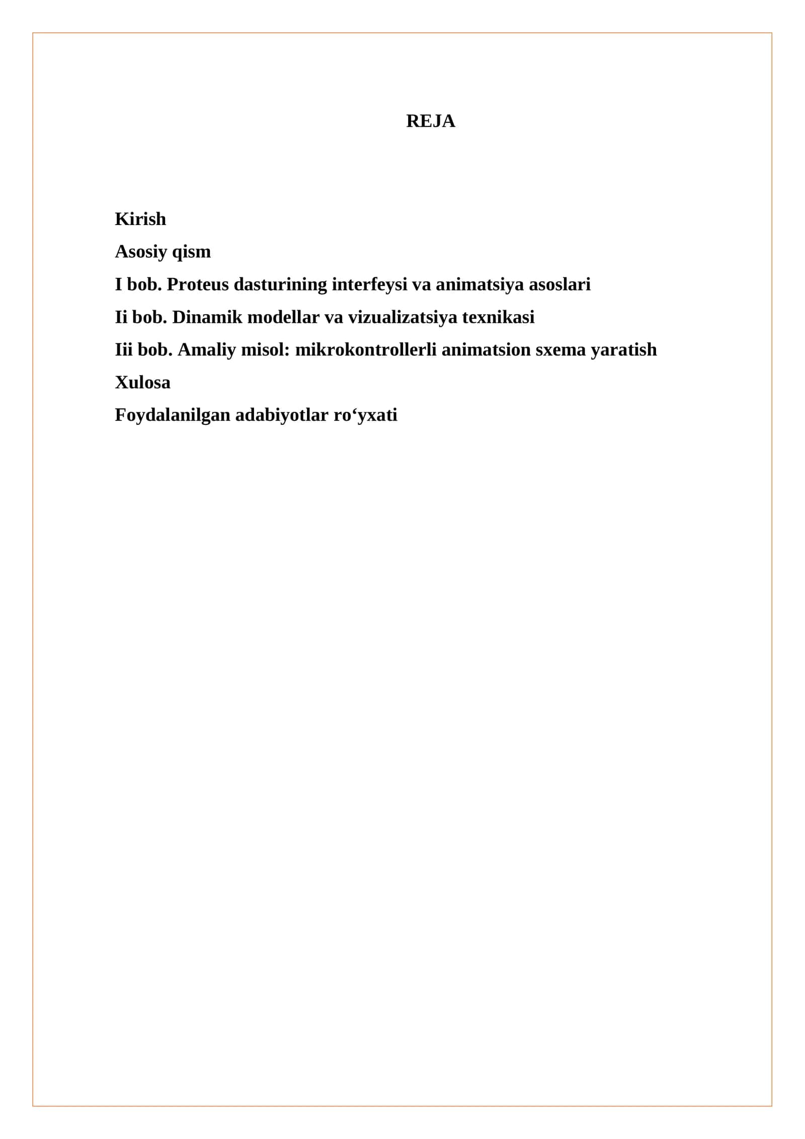 Proteus dasturining interfeysi va animatsiya asoslari 1