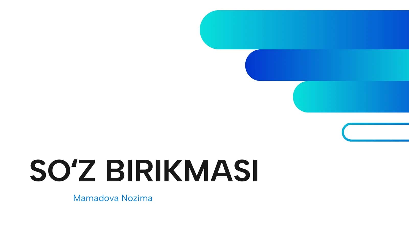 SOʻZ BIRIKMASI 1