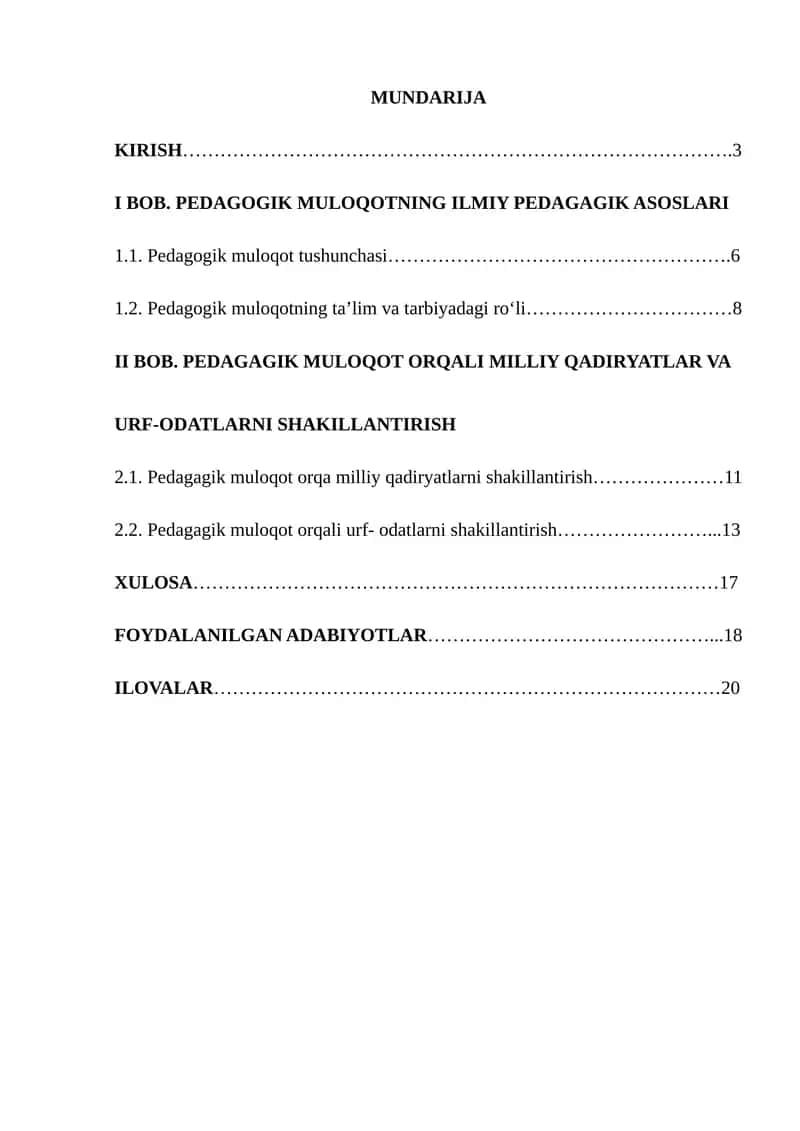 Pedagagik muloqotda milliy qadiryatlar va urf-odatlarning ahamiyati 1