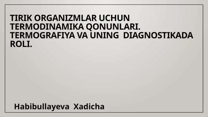 Termografiya va undagi diagnostika 1