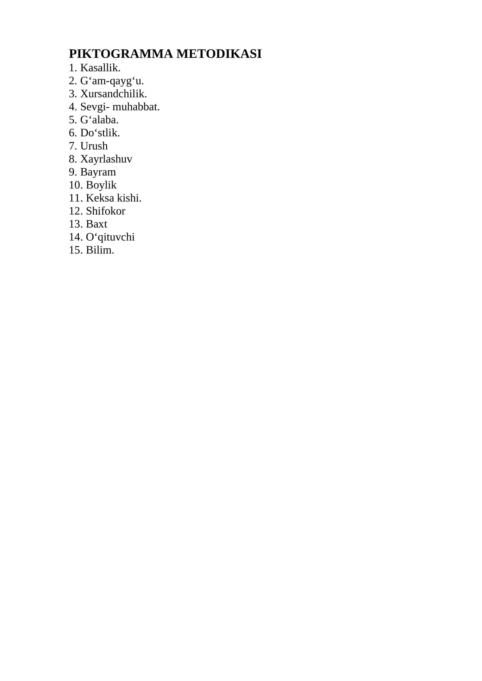 PIKTOGRAMMA METODIKASI 1