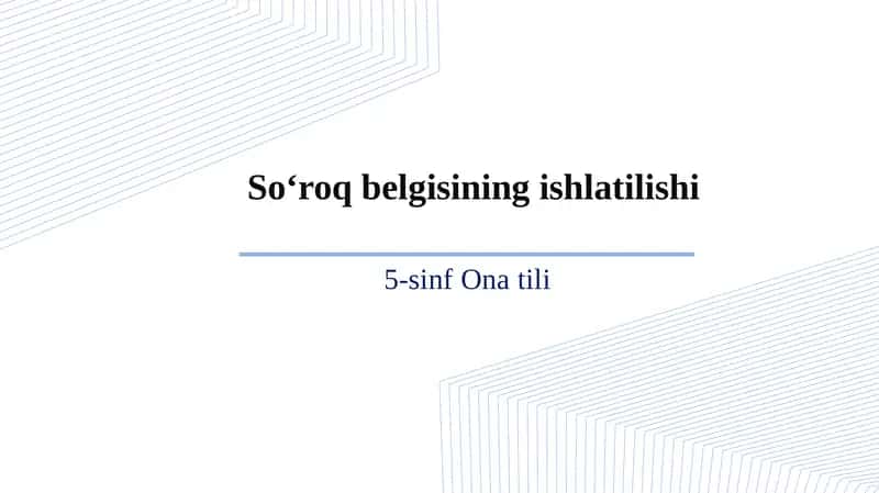 5-sinf Ona tili dars ishlanma 1
