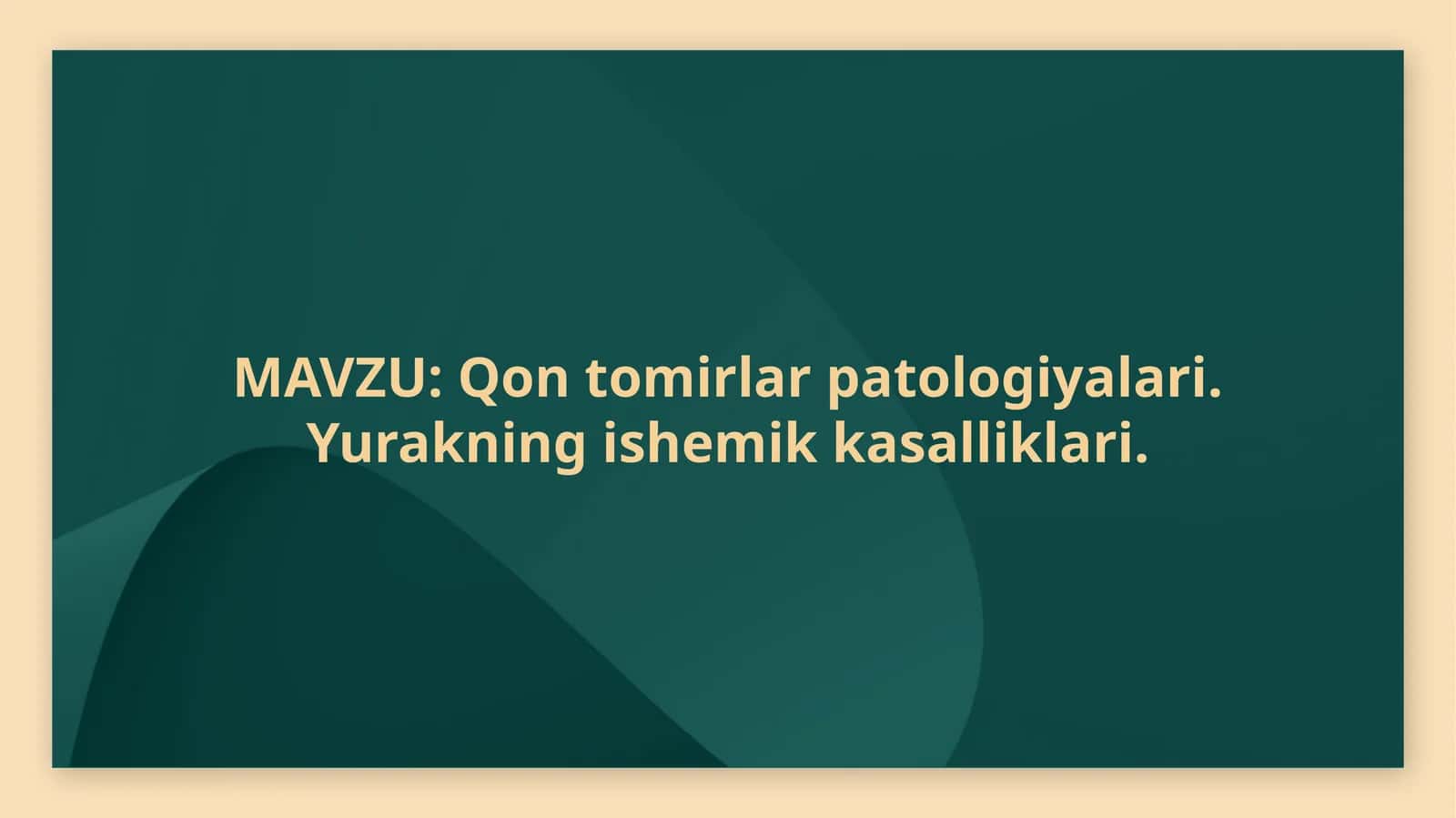 Qontomirlarpatologiyalari.Yurakningishemikkasalliklari 1