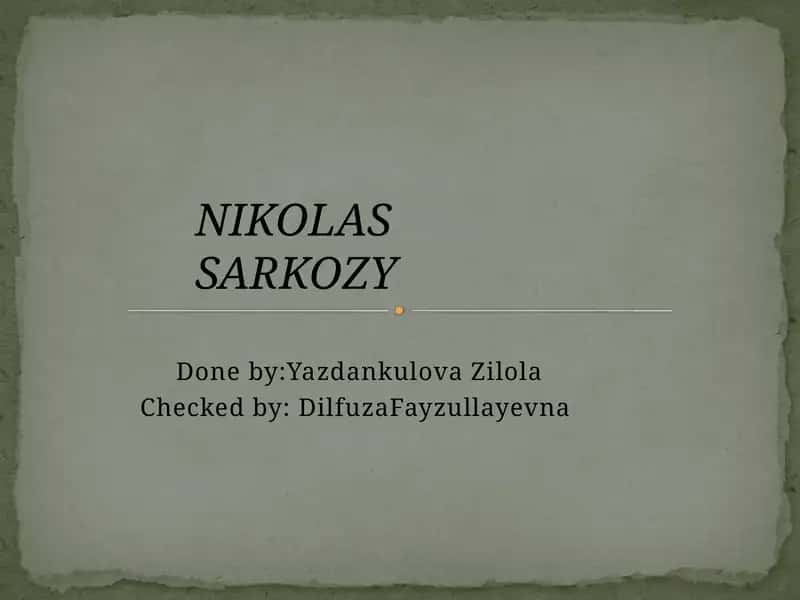 NIKOLAS SARKOZY 1