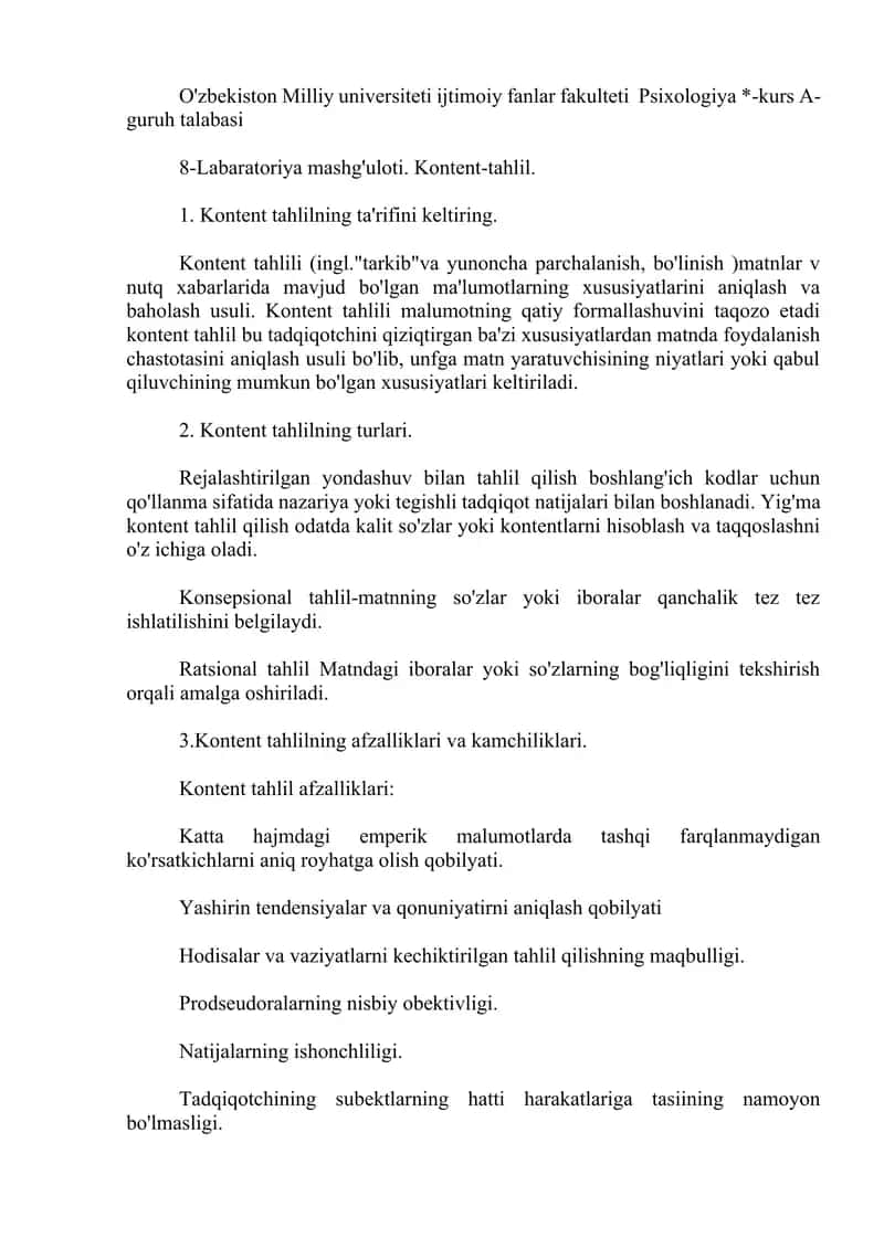Kontent tahlil 1