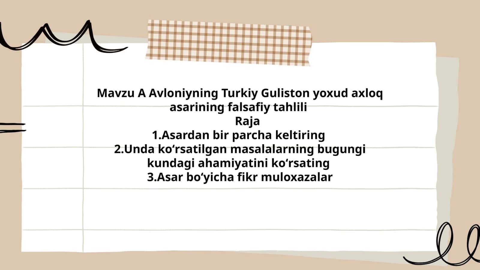 Avloniyning Turkiy Guliston yoxud axloq asarining falsafiy tahlili 1