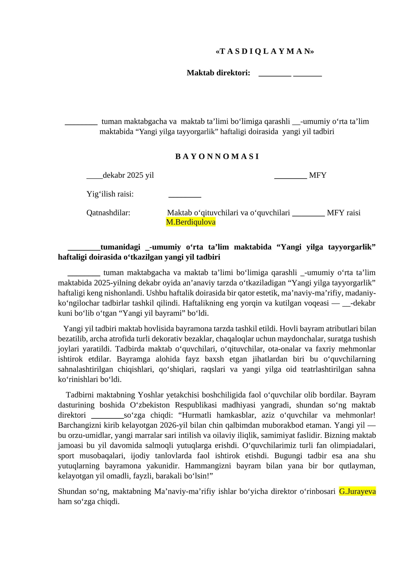 Yangi yilga tayyorgarlik 1