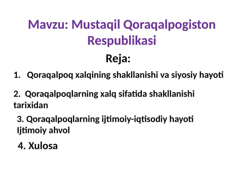 Mustaqil Qoraqalpogiston Respublikasi 1