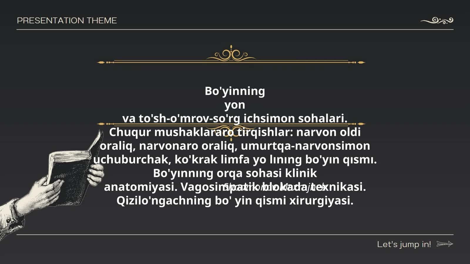 Bo'yinning yon va to'sh-o'mrov-so'rg ichsimon sohalari 1