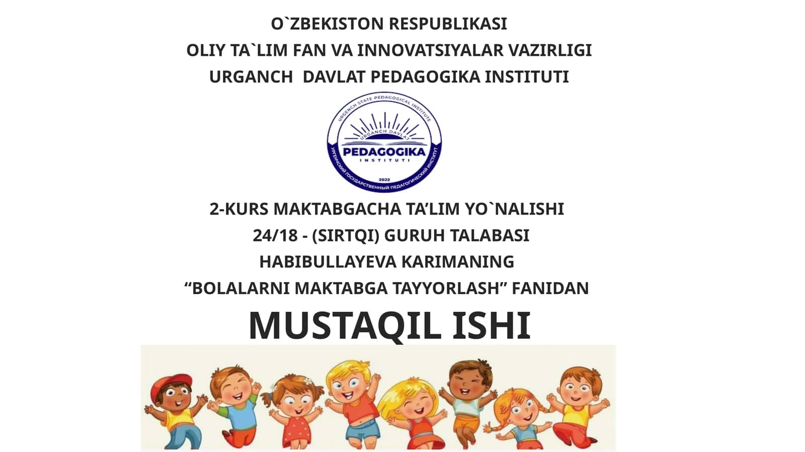 Bolalarni maktabga tayyorlashda aqliy tayyorganlik 1