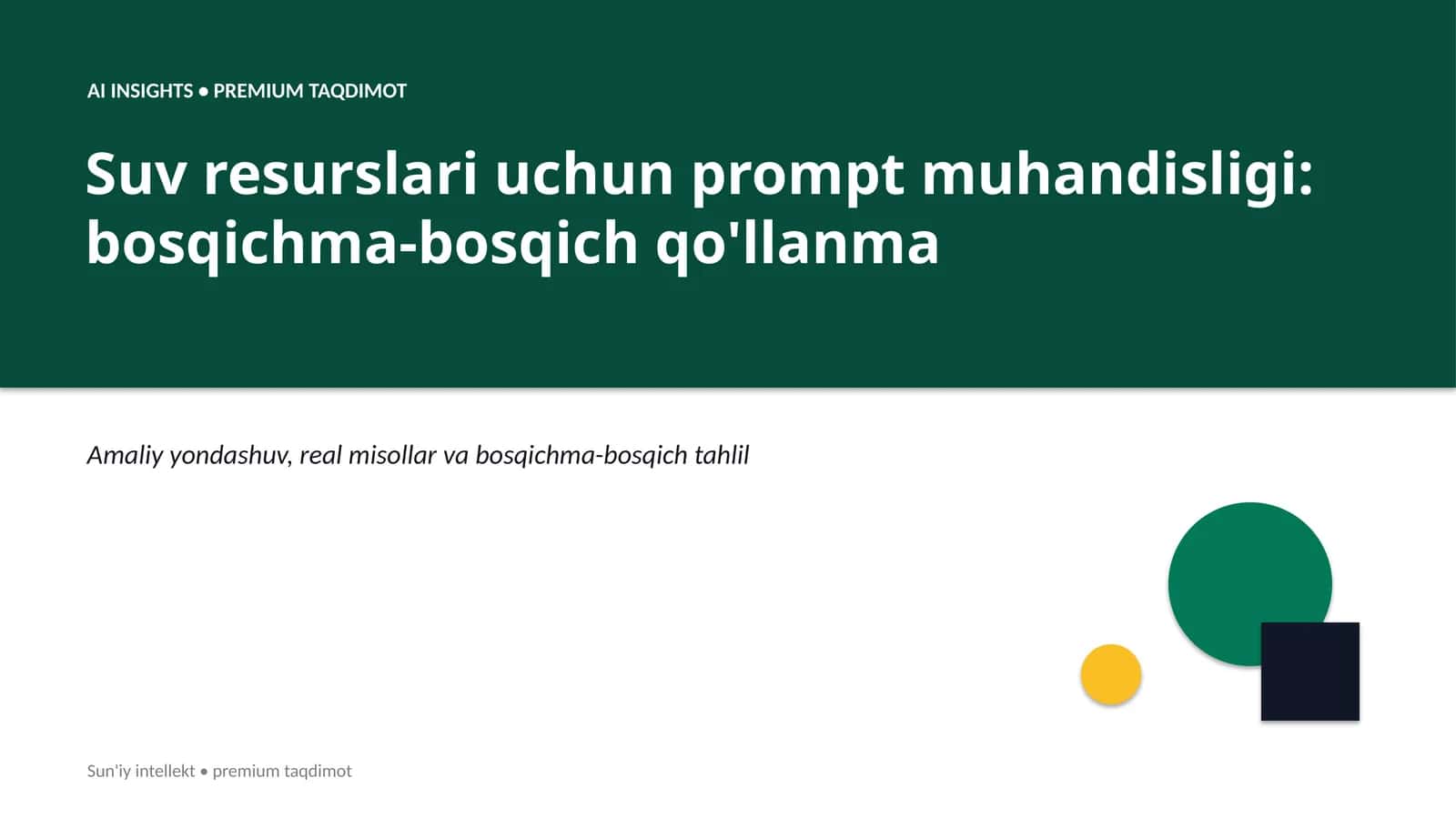 Sun'iy intellekt • premium taqdimot 1