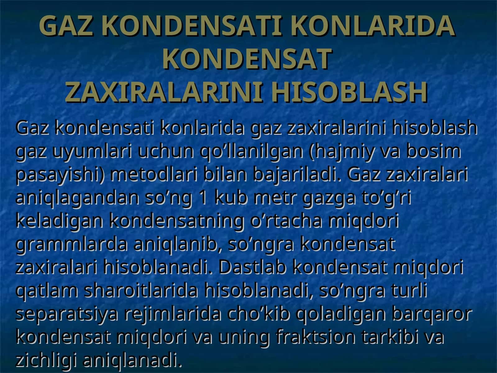 Gaz kondensati konlari 1