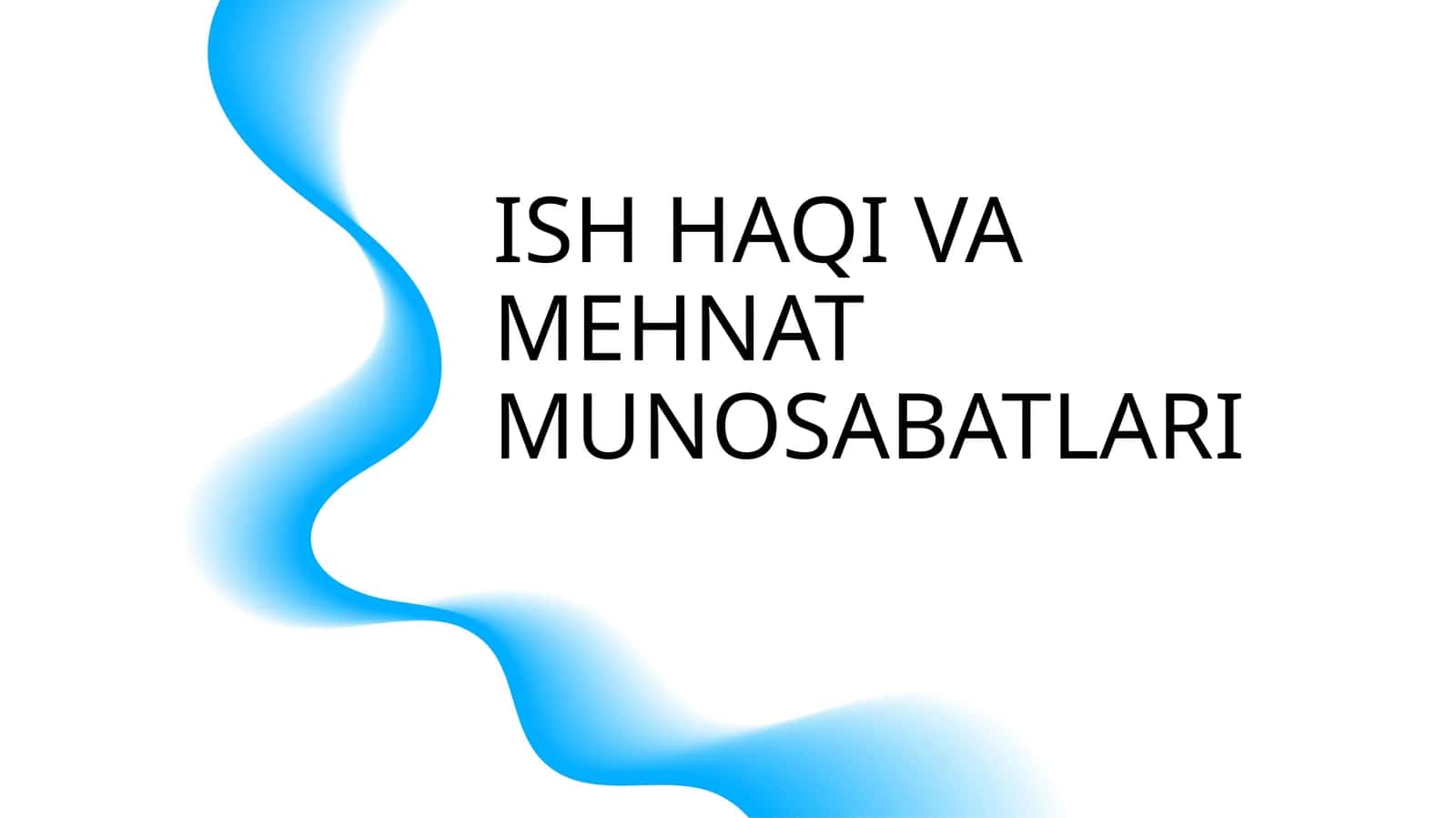 ISH HAQI VA MEHNAT MUNOSABATLARI 1