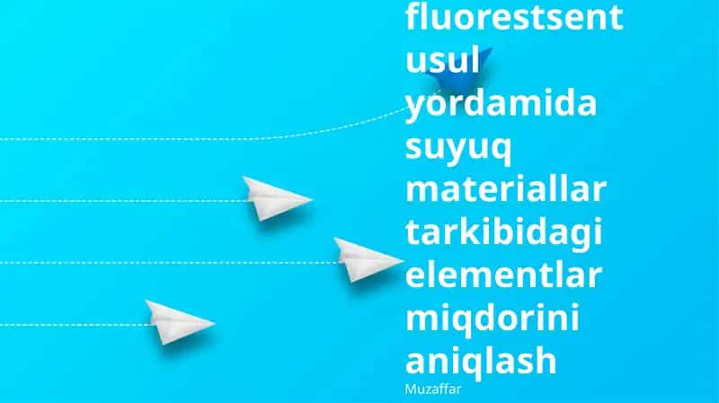 Rentgen fluorestsent usul yordamida suyuq materiallar tarkibidagi elementlar miqdorini aniqlash 1