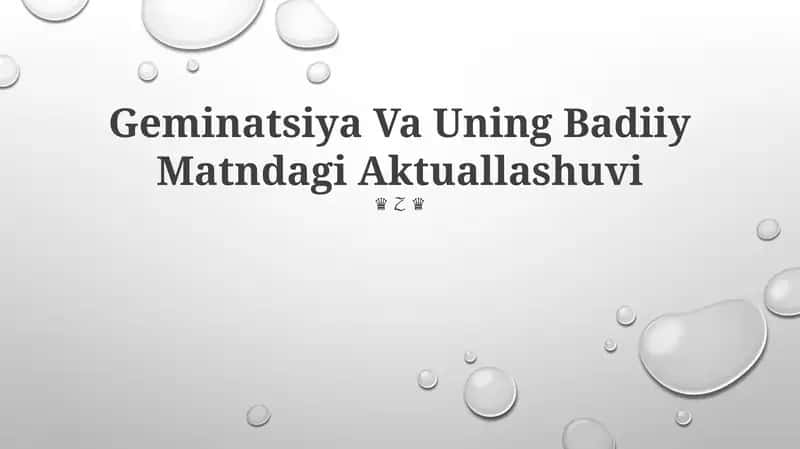 Geminatsiya Va Uning Badiiy Matndagi Aktuallashuvi 1