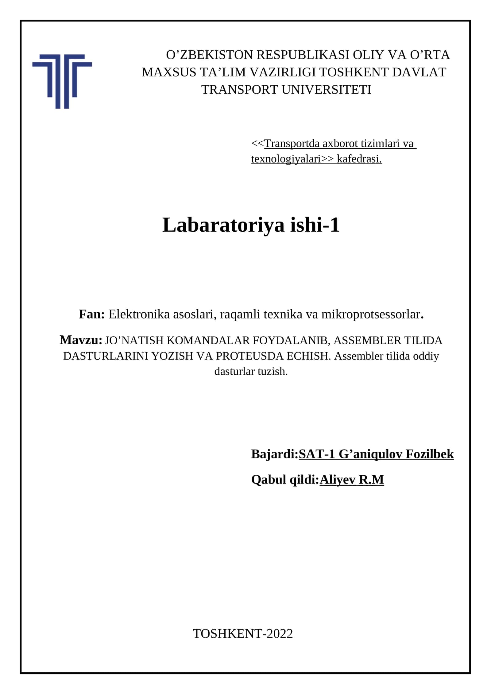 Laboratoriya ishi-1 1