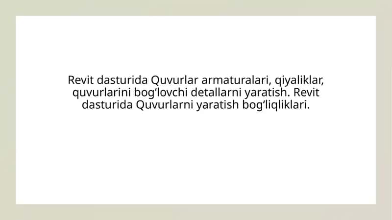 Revitdasturida Quvurlar 1