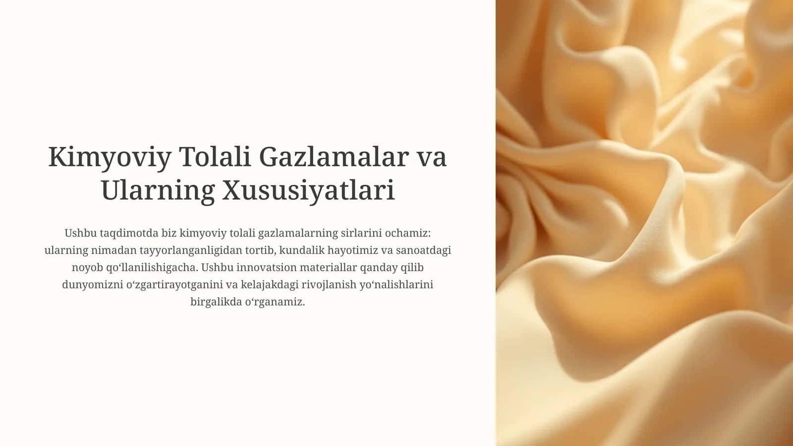 Kimyoviy Tolali Gazlamalar va Ularning Xususiyatlari 1