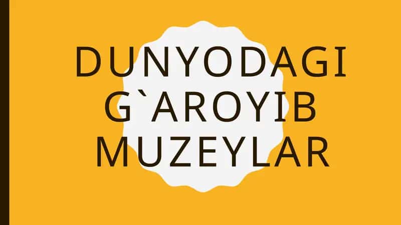 Dunyodagi G`AROYIB muzeylar 1