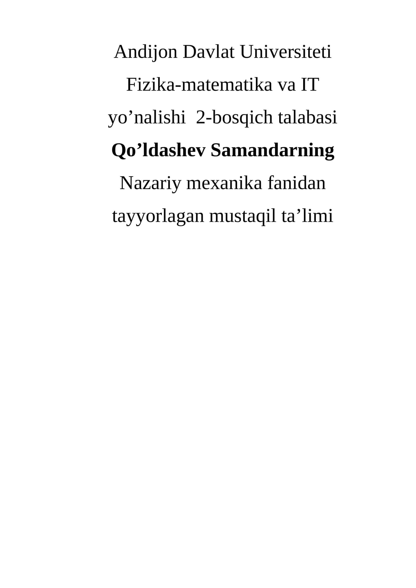Moddiy nuqtaning erkin tebranma harakati 1