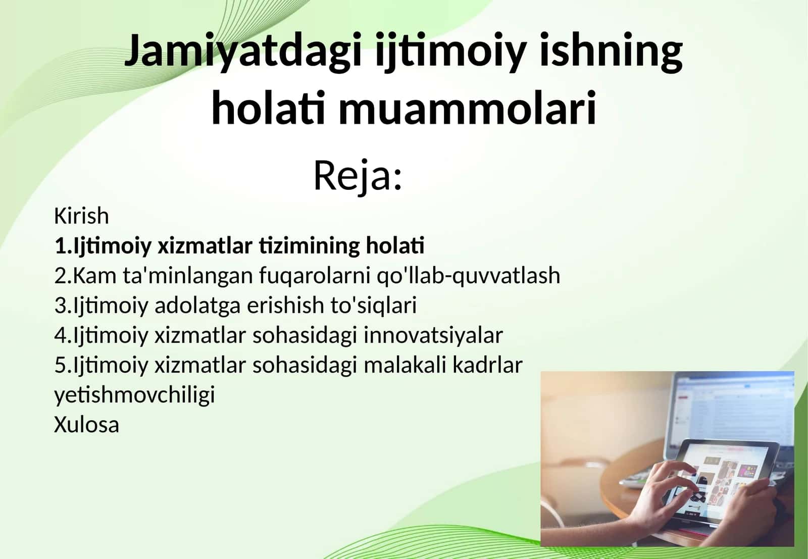 Jamiyatdagi ijtimoiy ishning holati muammolari 1