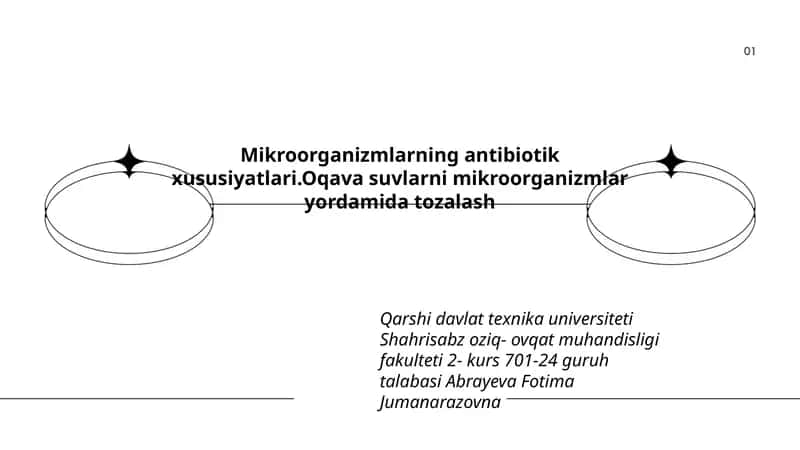 Mikroorganizmlarning antibiotik xususiyatlari 1