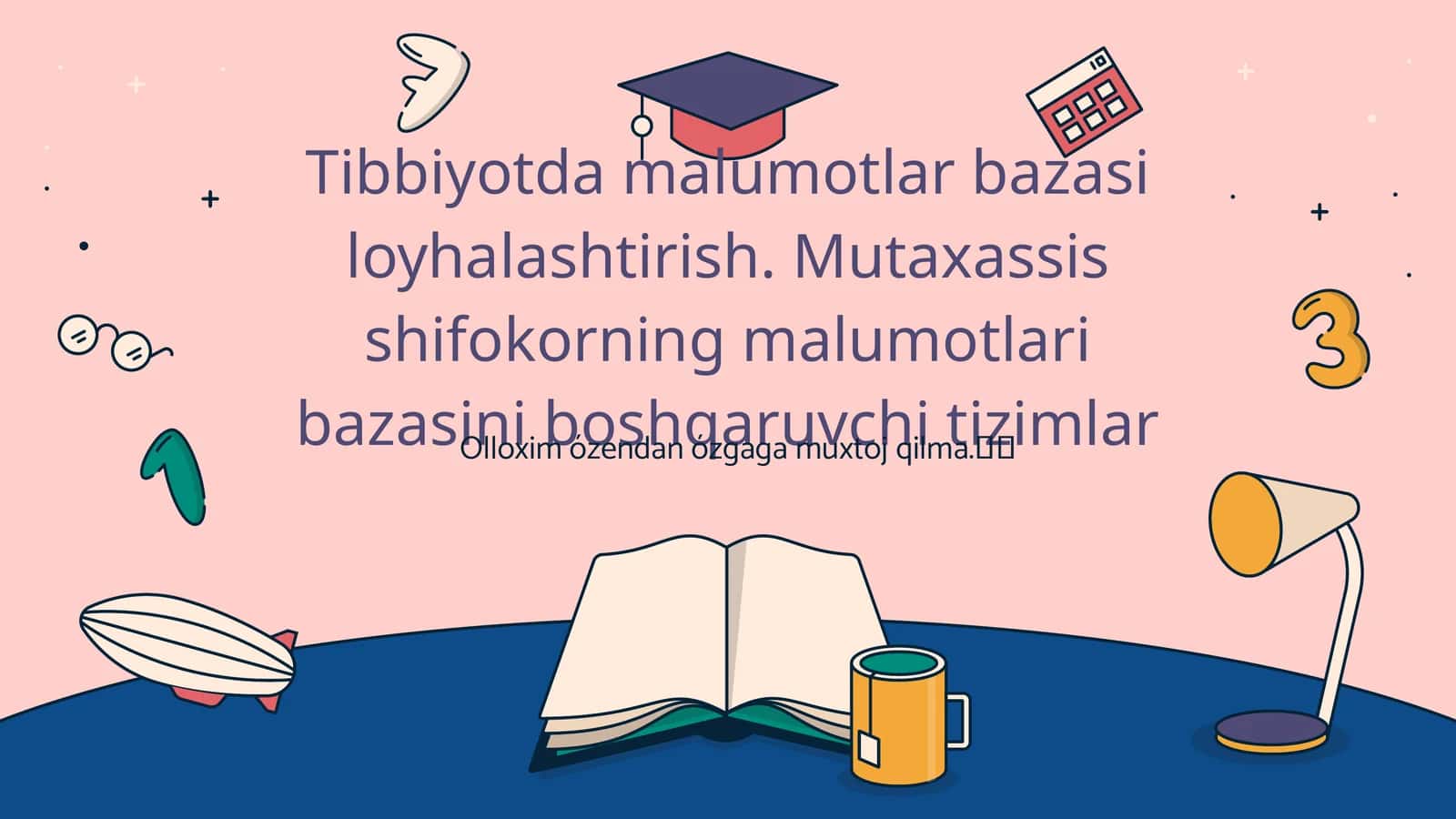 Tibbiyotda ma'lumotlar bazasi 1