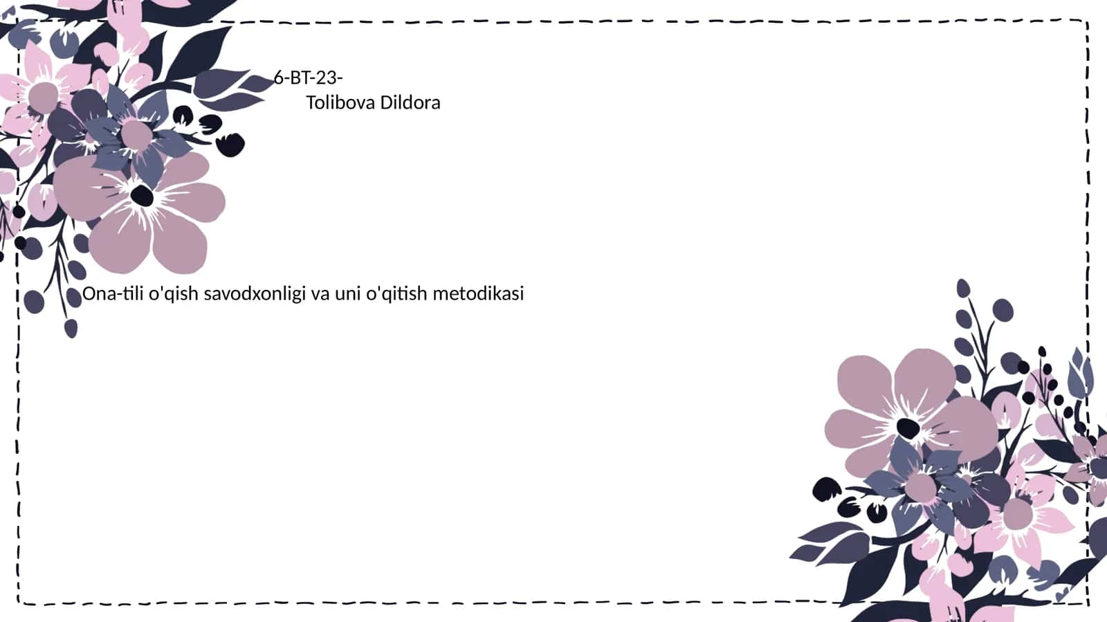 Ona-tili o'qish savodxonligi va uni o'qitish metodikasi 1