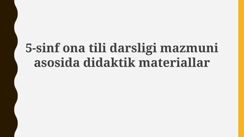 5-sinf o'zbek tili darsligi mazmuni 1